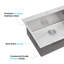 Évier de cuisine encastré à simple cuve en acier inoxydable 33 x 22 x 10 po, Detph: 9 po, conception polyvalente à double fixation
