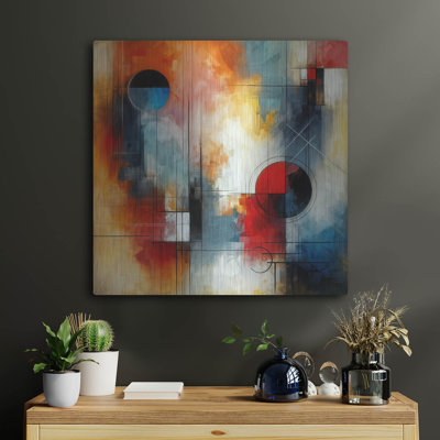  «Circles Abstract 5» par Rey Klimt, art mural en métal