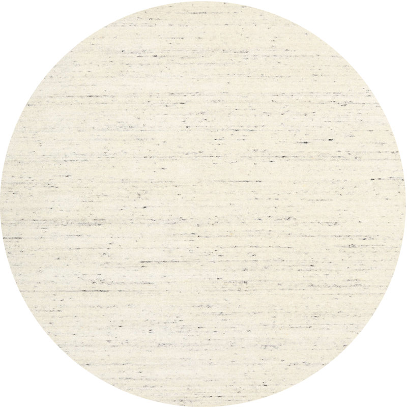 Tapis beige contemporain, Rond 8 pi