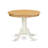 Antique Kitchen Dining Table - a Round Wooden Table Top with Pedestal Base, Oak & Linen White-86708058-86684556