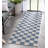 Kehr Square Modern Geometric Blue Flat-Weave Area Rug-88709655