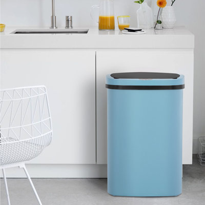 13 Gallon Trash Can Kitchen Trash Can Automatic Garbage Can With Lid Touch Free High-Capacity Motion Sensor For Kitchen Bedroom Bathroom Office Wateproof Trash Bin (1)