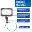 Projecteur en métal foncé bronze