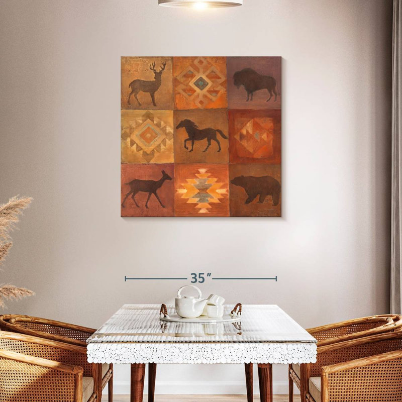 Desert Sunset Animals, 36" H x 36" W