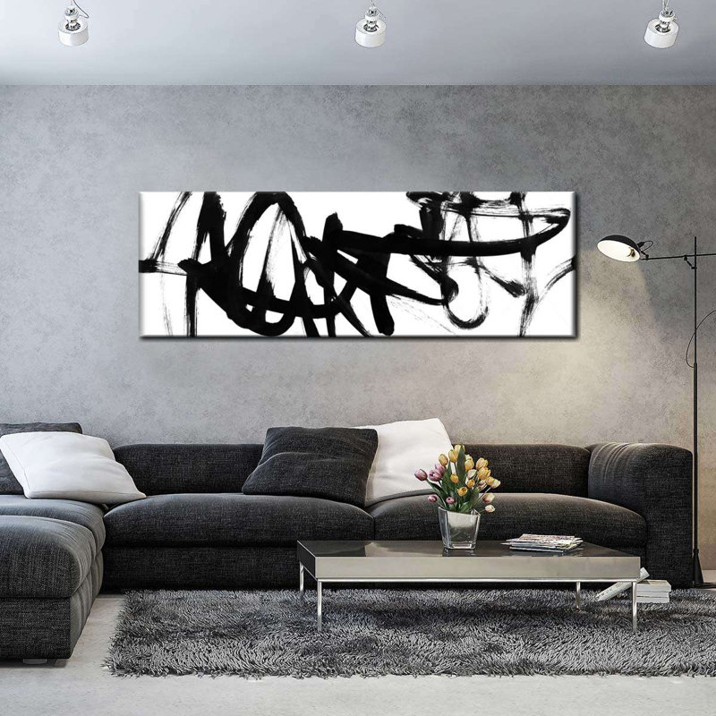 Sur toile, H 36 po x l 12 po x P 1,25 po