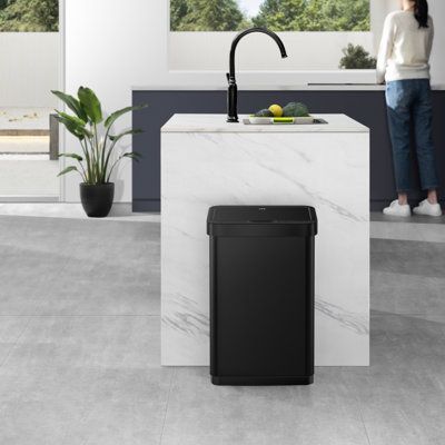 Stainless Steel Motion Sensor and Odour Seal Kitchen Rubbish Bin - 13.21 L