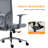 Fcd Office Chair Mid Back Mesh Swivel Rolling Desk Chairs With Adjustable Lumbar Support And Seat Height, Tiltable Back