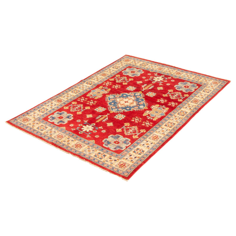 Tapis unique en laine noué à la main 4 pi 10 po x 6 pi 9 po nouvel âge Motti