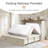 Farmhouse Queen Murphy Bed With Charging Station &  Fold Mattress Included, White-1235392942-1235392929