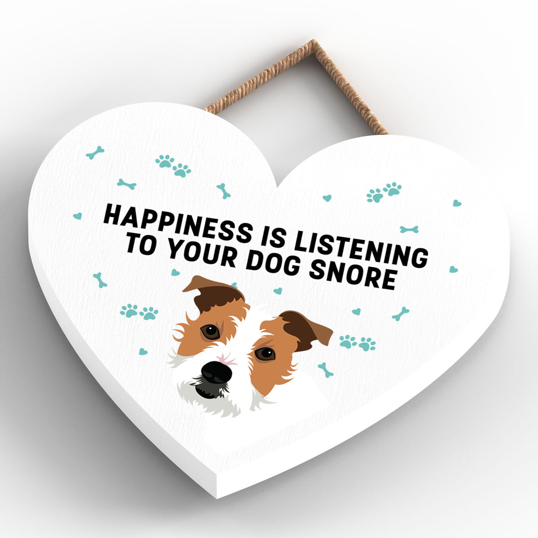 Jack Russell Happiness Dog Snoring Wall Décor