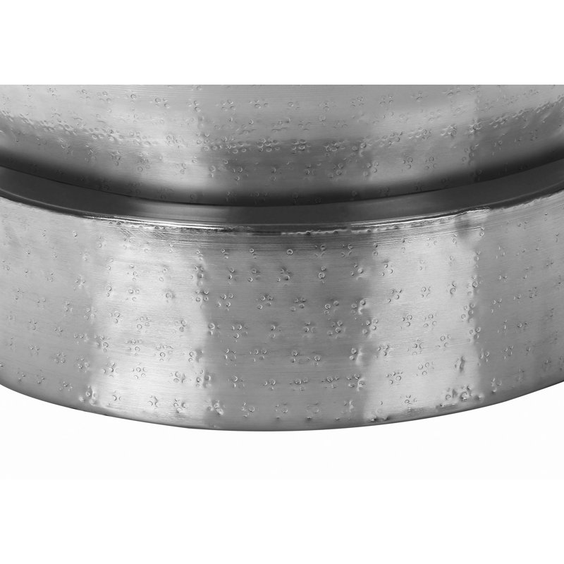 Table d'appoint, tambour, côté, bout, table de chevet, lampe, salon, chambre à coucher, métal, contemporain, moderne