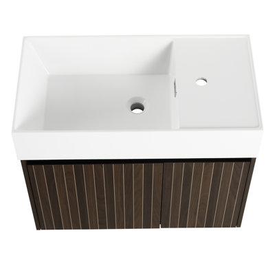 Armoire de meuble-lavabo 30 po avec lavabo, charnières, matériau pour meuble-lavabo, résine