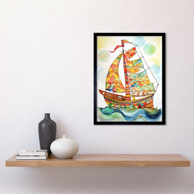 Sailing Ship At Sunrise - Single Picture Frame Print