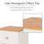 Caeli 2 Drawer Compact Bedside Table, Soft White Painted Finish with Oak Effect Top