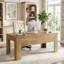 Bureau de direction 63 po, grand bureau d'ordinateur pour le bureau personnel, brun-129186889