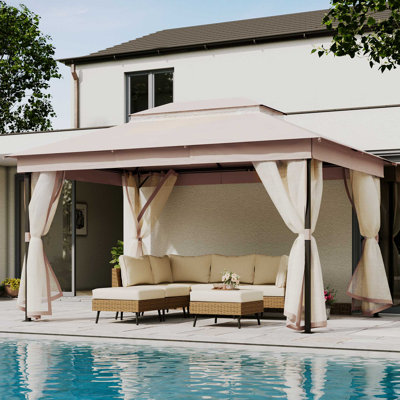 LAUSAINT HOME Outdoor Patio Gazebo 10'x13'