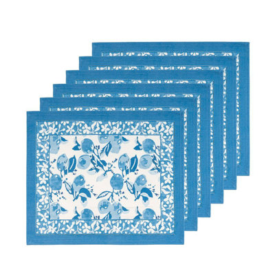 Citron Linen Floral Rectangle Placemat