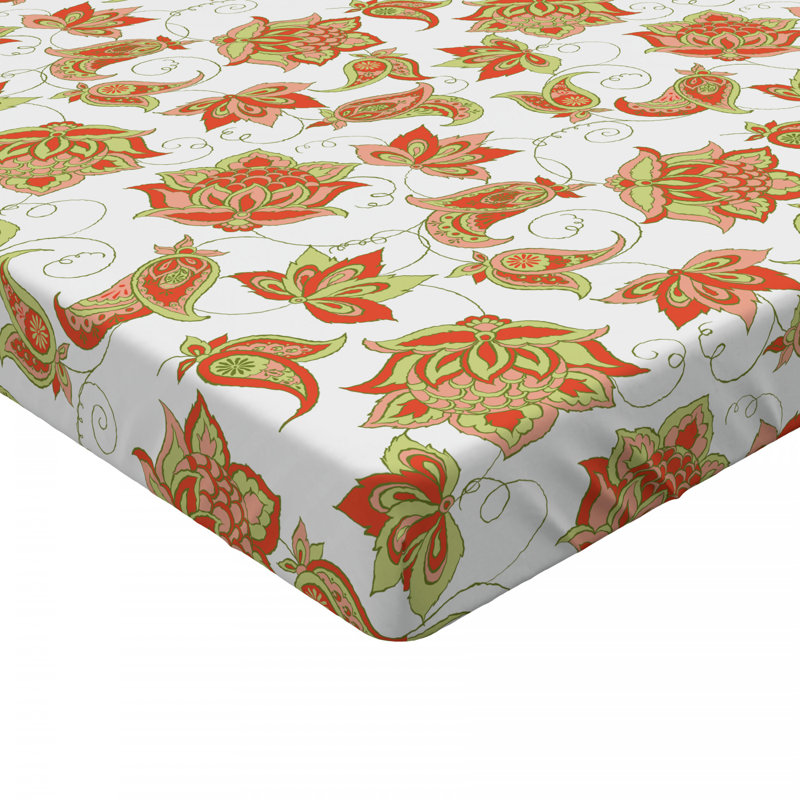 Microfiber Floral Fitted Sheet, Full Fitted Sheet