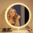 Crystal Edge LED Makeup Mirror with 3-Color Dimmable Lighting