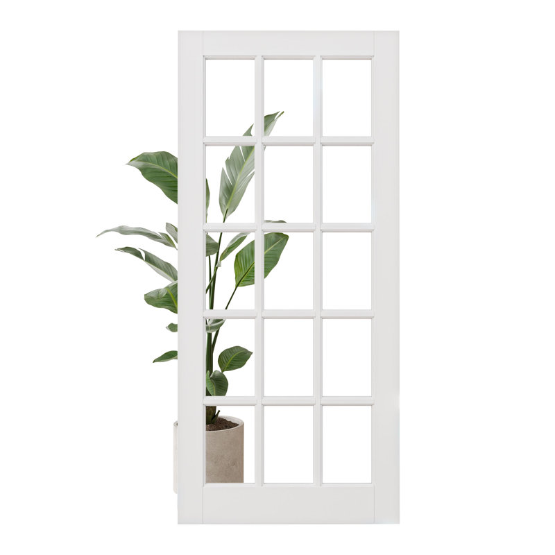 Porte Morden intérieure en bois manufacturé blanc apprêté blanc 15-Lite, 30 po x 80 po