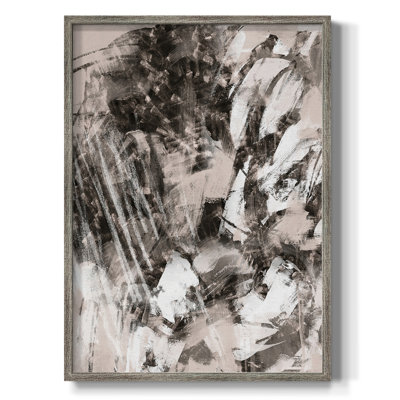 «Blush Blackboard I», reproduction encadrée - bois massif