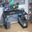 L-Shaped Metal Base Computer Desk