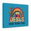 Jesus Rainbow Flower - Wrapped Canvas Print