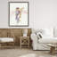Cadre flottant oiseau et fleurs gonflées jaunes, design par Cady-261956643-261956640