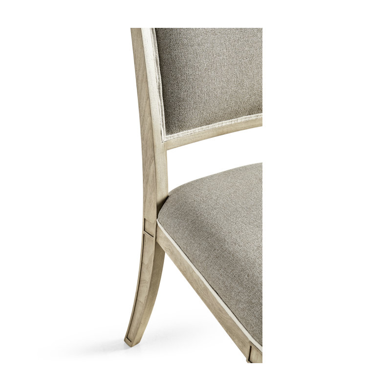 Flare Upholstered Dining Chair, Bleached Walnut