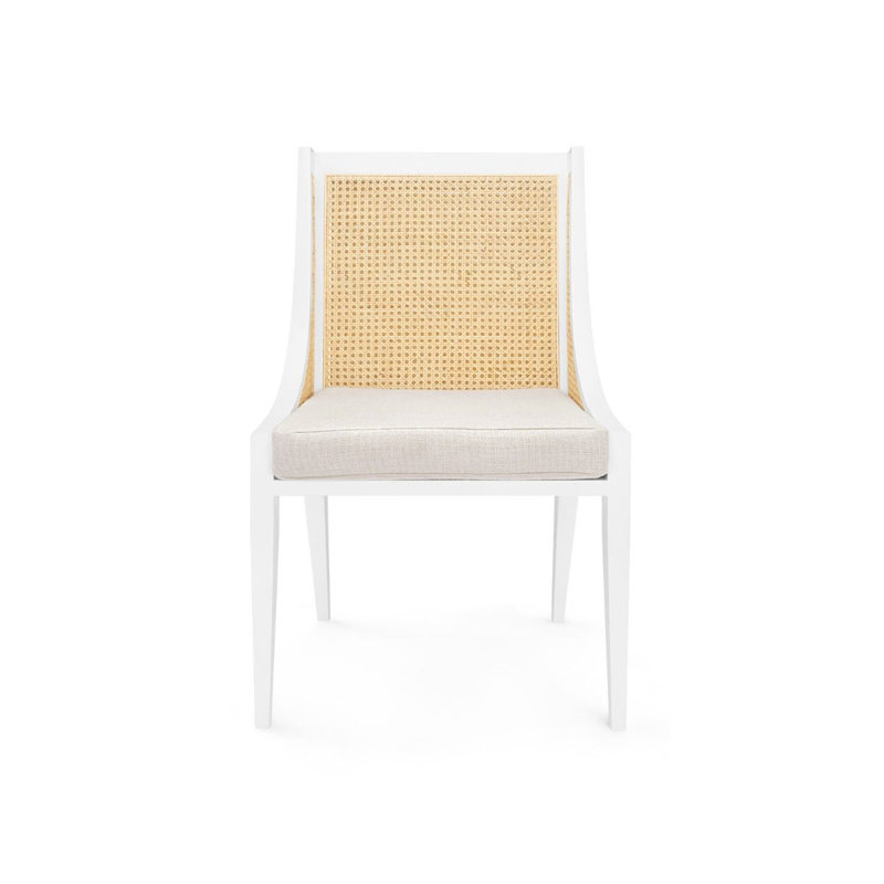Raleigh Linen Armchair, White Linen, White