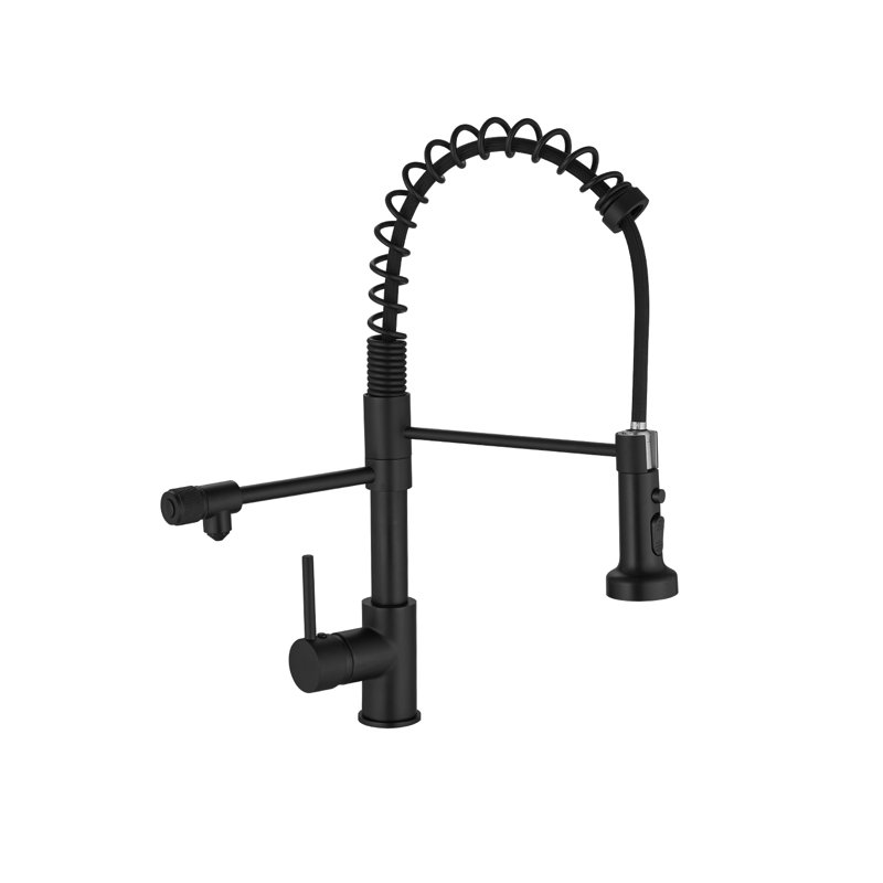 Robinet de cuisine à poignée simple Topcraft, Noir