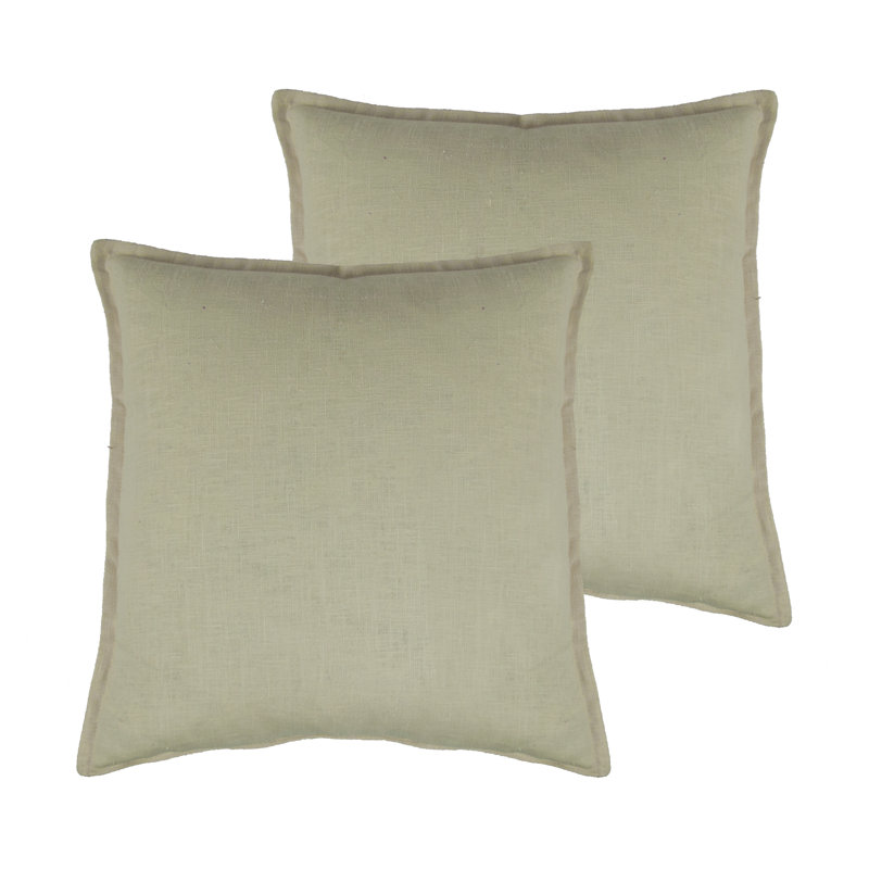 Coussin décoratif en lin réversible Lombard, Beige clair