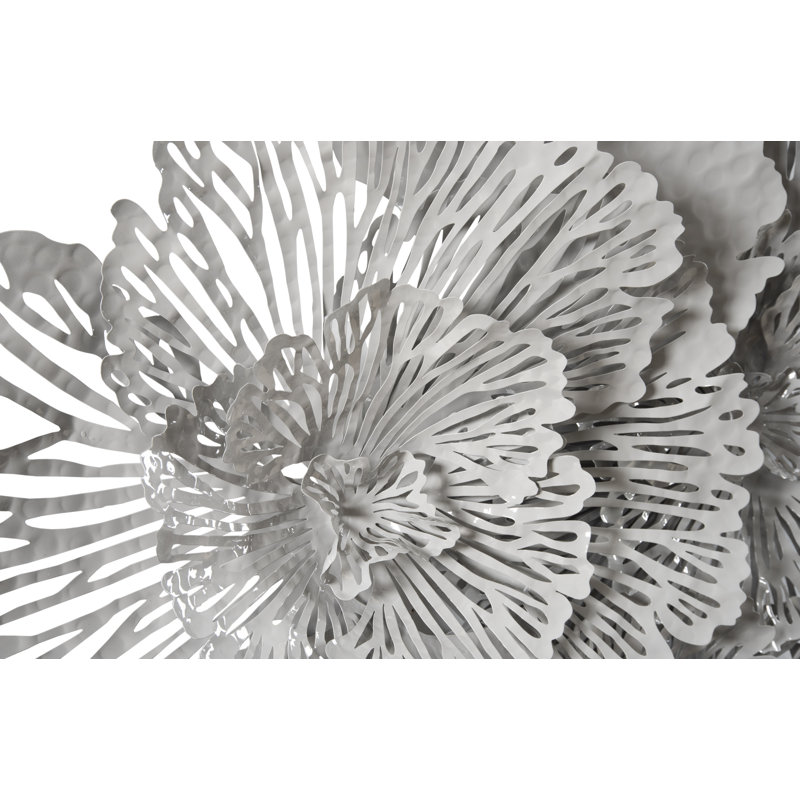 Flower Wall Décor, Gray