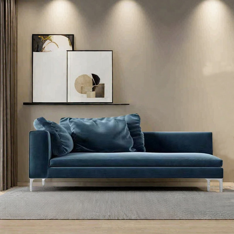 Fauteuil inclinable en velours éponge très extensible, Orienté à gauche (vu de face)