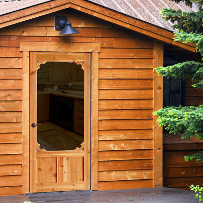 Cedar Wood Slab Screen Doors