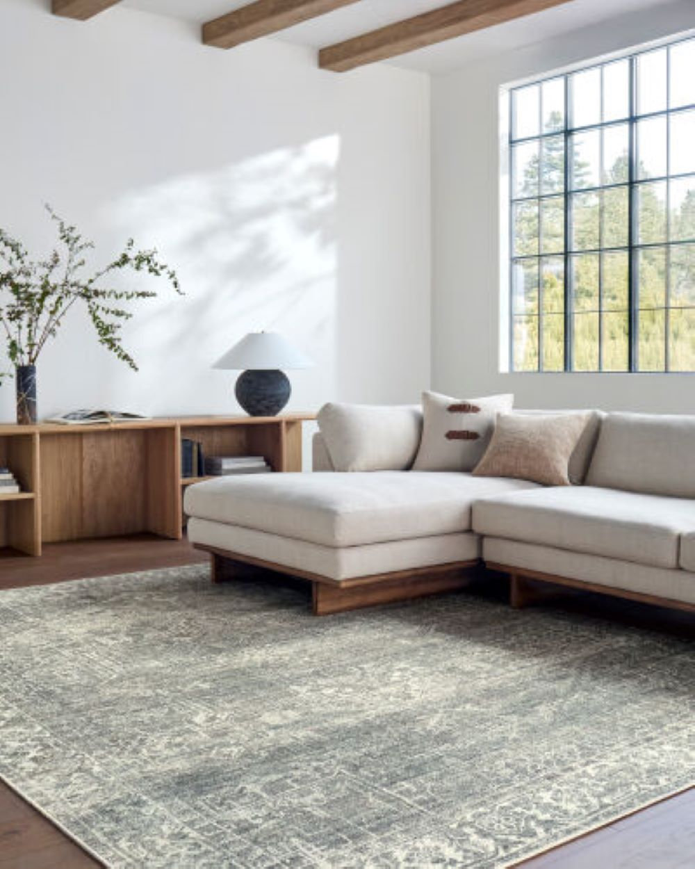 Galey Alix x Livabliss Collins Avenue Abstract Rug, Rectangle 9'1" x 12', Sage