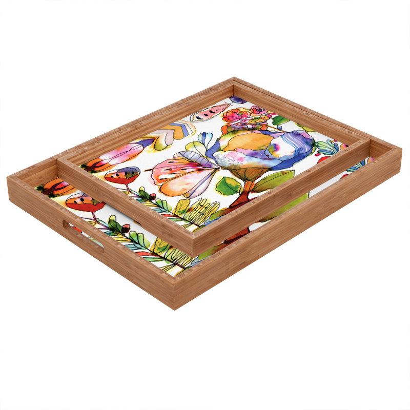 Plateau de table à repose-pieds/café pastel cayenablanca, H 1,75 po x l 18 po x p 14 po