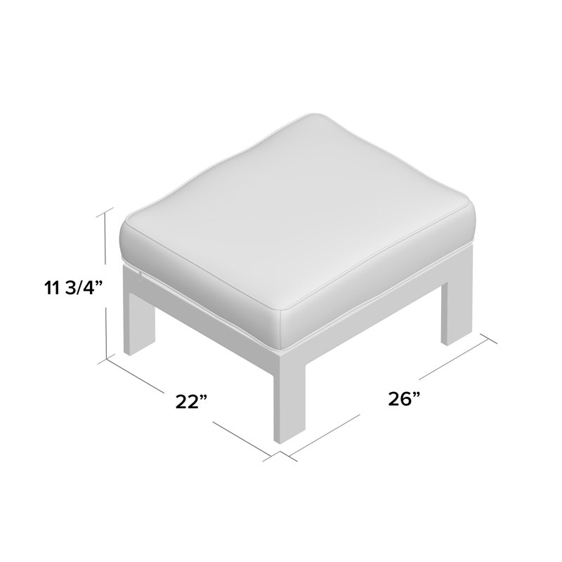 Repose-pieds d'extérieur avec coussin Gelston