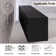 Bhhatu Modern Floating Fireplace TV Stand with Storage & High Gloss Geometric Doors