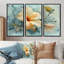 Yellow Grey Winter Dream Hibiscus - Hibiscus Wall Art Set-481097652-481097644