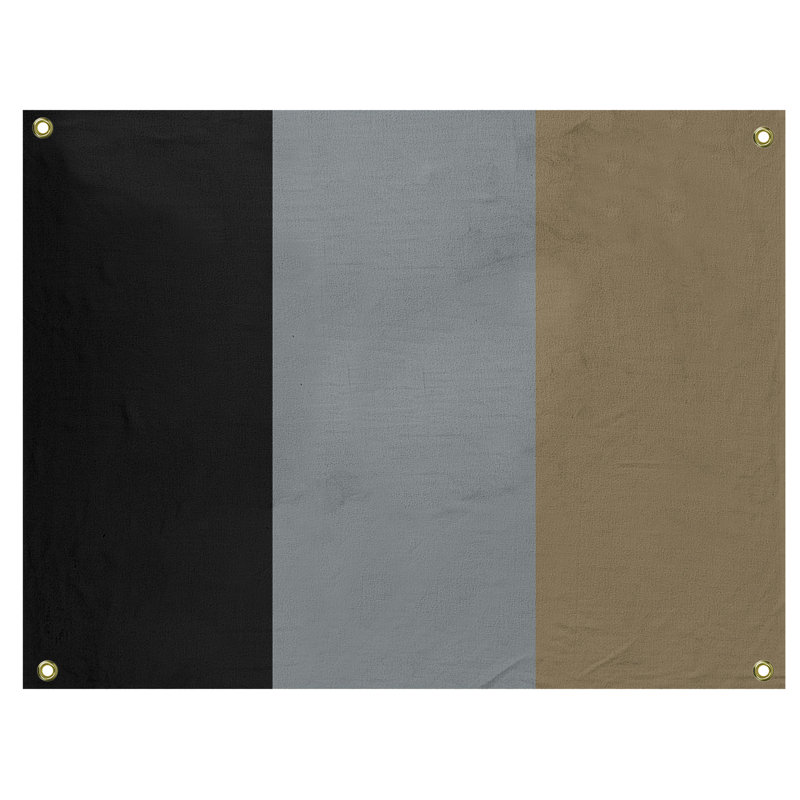 Tapisserie de polyester Anaheim, H 50 po x l 59 po x P 1 po, Noir / argent / doré métallique