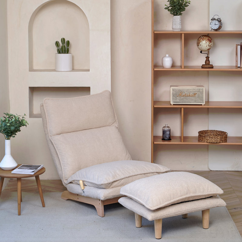 Lazy Sofa Balcony Leisure Chair Bedroom Sofa Chair Foldable Reclining Chair Leisure Single Sofa Functional Chair