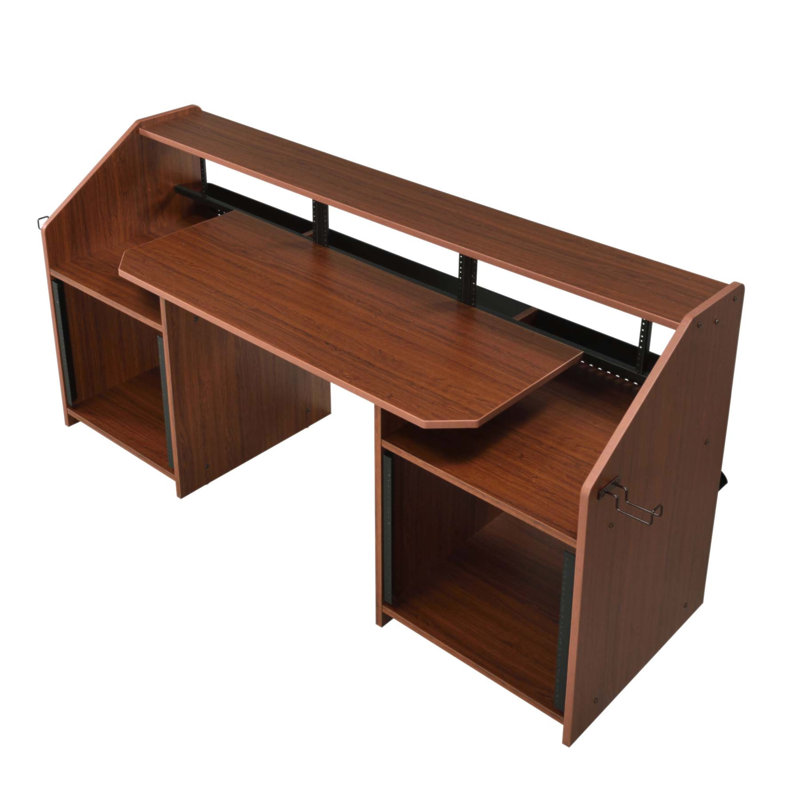 Bureau de musique rectangulaire avec 2 compartiments ouverts, cerisier
