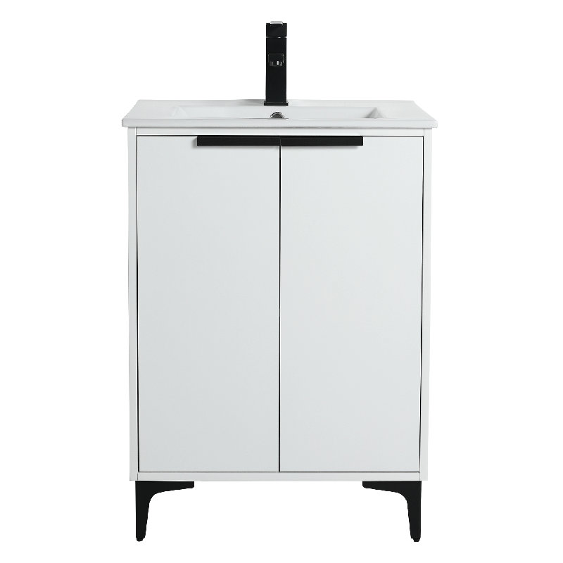 Ensemble de meuble-lavabo simple 24 po Keiper, Noir mat