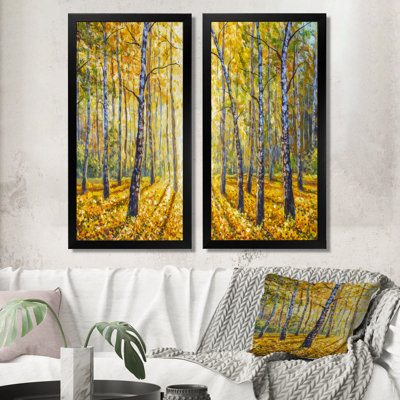 " Path To The Birch Forest " 2 - Pieces Painting Print