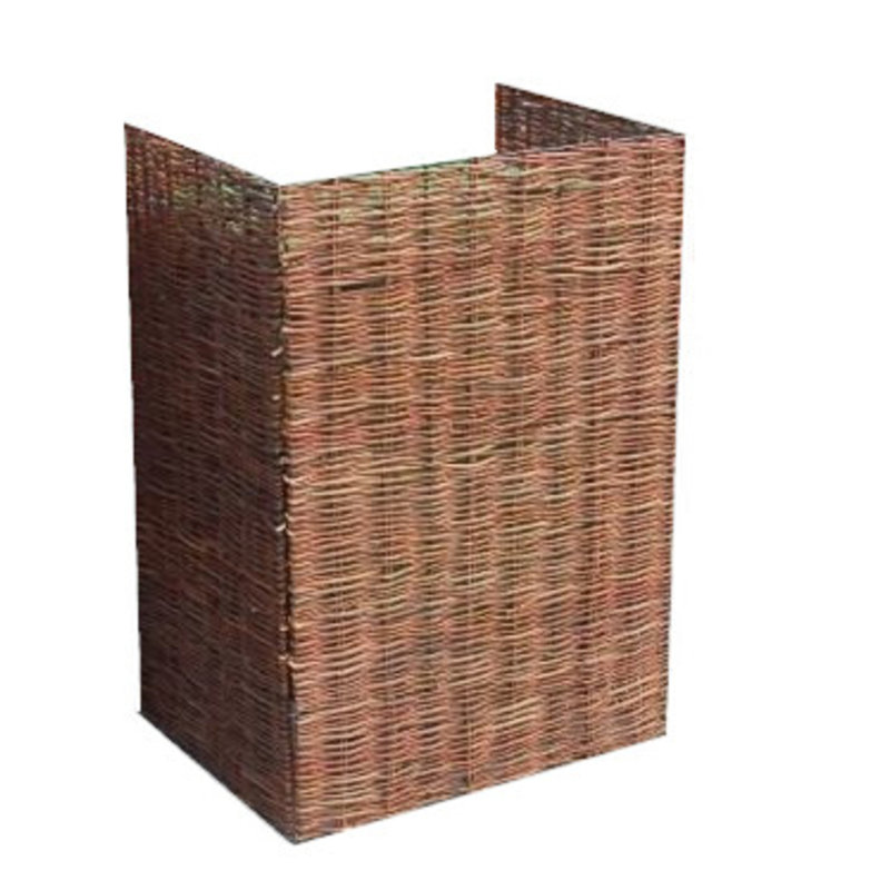 Panneau de clôture décoratif simple en bois pour poubelle