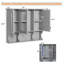Armoire à pharmacie murale 35 po x 28 po, armoire de salle de bain moderne avec miroir, armoire à miroir avec tablettes ouvertes 