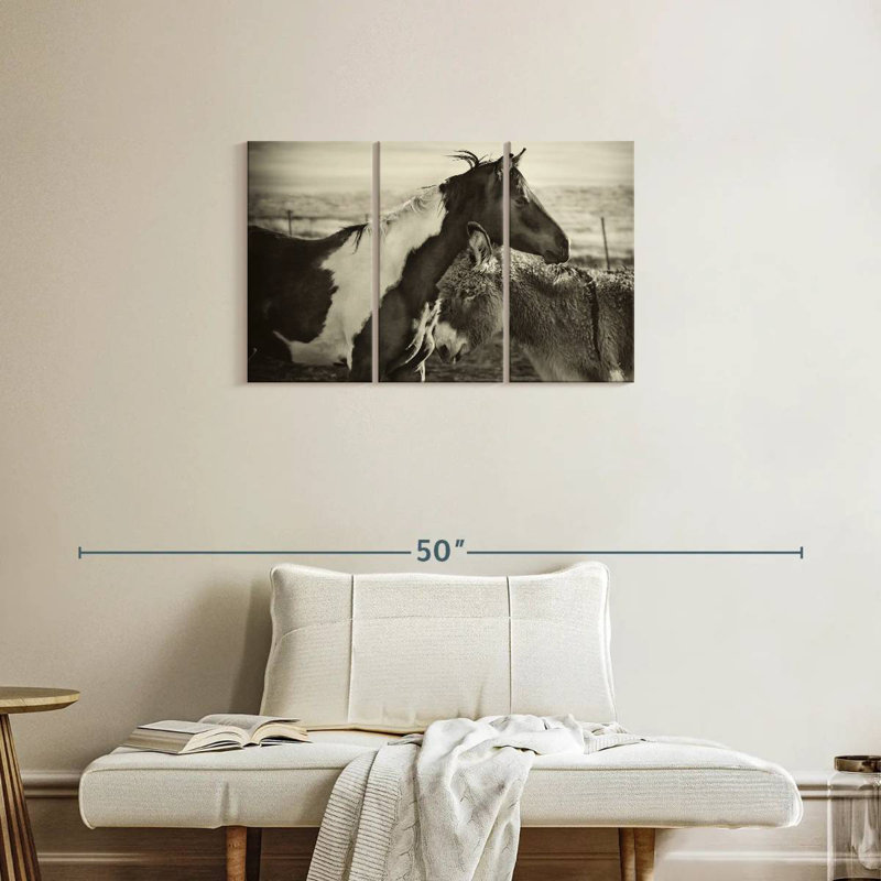 Brampt Kissing Horses I, 20" H x 33" W