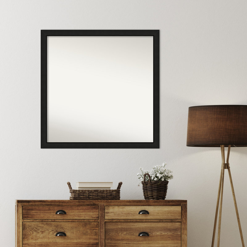 Phil Solid Wood Wall Mirror, Square, 35.25" x 35.25"