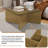 Square Coffee Table With Tempered Glass Top-460604265